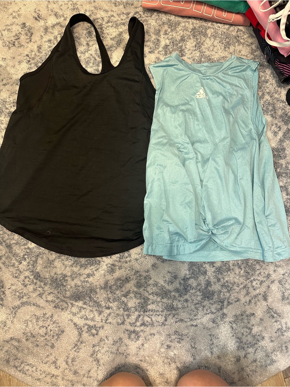adidas Women’s Aqua Blue Athletic Tank Top